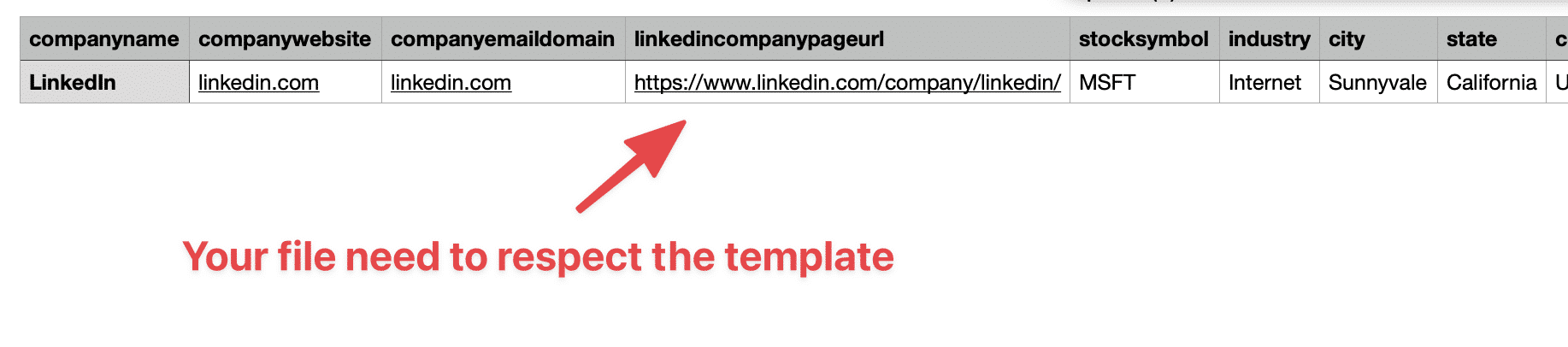 linkedin ads upload vorlage