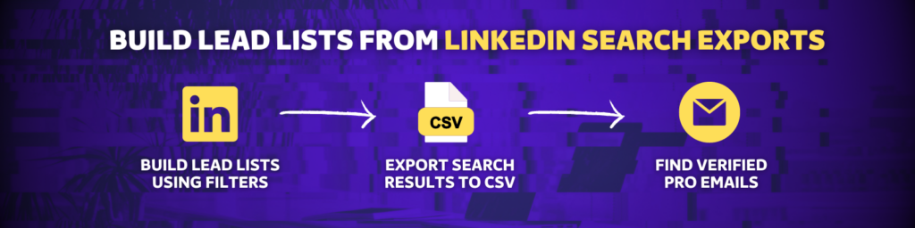 construire une liste de prospects à partir des exportations de la recherche linkedin