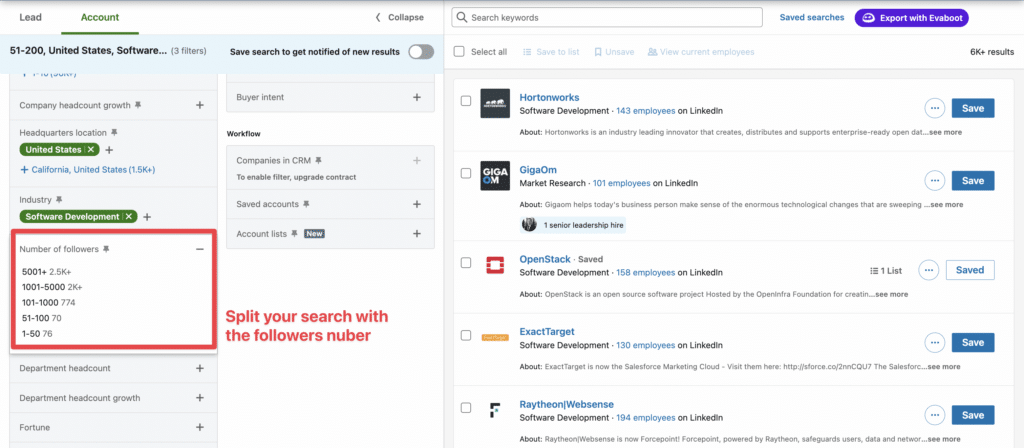 splt account searches followers